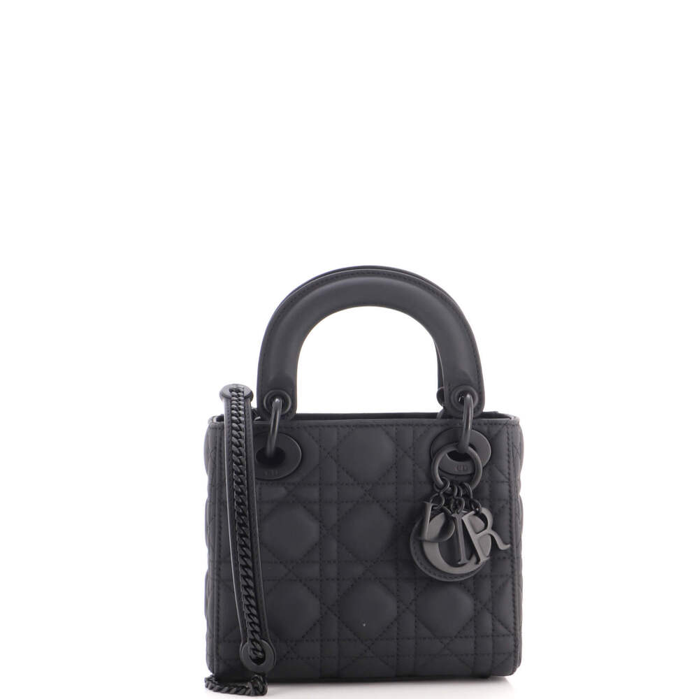 Christian Dior Mini Ultra Matte Lady Dior Chain Bag Cannage Quilt Calfskin